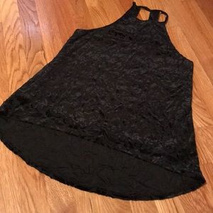 Francesca’s Black Velvet Tank